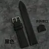 Correa de reloj de cuero genuino de grano superior con hebilla de pasador en stock al por mayor, unisex, correa de reloj de cuero genuino verde pequeño y colorida, accesorios para reloj