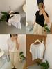 2025 Primavera y Verano Nuevo Estilo Coreano Encaje Costuras Encaje Cuello en V Manga Corta Camiseta para Mujer Holgada Combinable Top