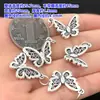 S999 Prata Pura Estéreo Retrô Pingente Borboleta Vazada Pingente Pulseira de Corda Trançada à Mão Colar Acessórios DIY Feitos à Mão
