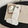 Polainas Finas Estilo Chancla para Mujer, Calcetines Finos de Verano Huecos de Color Sólido sin Pie, Calcetines para Pantorrilla Estilo Chica Dulce JK