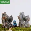 Terrario de musgo, botella ecológica de paisaje en miniatura, rocalla de jardín, maceta de escritorio para plantas suculentas, pieza decorativa hecha a mano