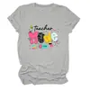 Modo professor na Amazon eBay estação independente casual versátil nova camiseta feminina gola redonda manga curta