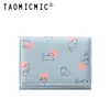 Billetera de Mujer Dulce Corta con Tema de Gatos, Dibujos Animados Transfronterizos Pequeña Plegable de PU Gran Capacidad Bolsa de Comercio Exterior