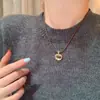 Collar de trébol de cuatro hojas de plata de ley S925 para mujer, diseño de nicho de lujo ligero, cadena de clavícula de alta gama, accesorio exquisito y versátil
