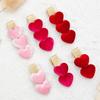 Otoño e Invierno Horquilla encantadora de terciopelo dorado para niños Clip para flequillo en forma de corazón de la Princesa Peach Clip completo para niña Clip de pico de pato Clip lateral