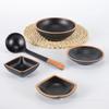Plato para salsas de barbacoa comercial plato de melamina plato para condimentos de olla caliente plato para salsa de soja chile vinagre plato de dos o tres platos estilo japonés y coreano