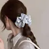 Goma para el pelo de tela a rayas con textura retro, estilo coreano, femenina, versátil, accesorio para el pelo suave, simple, para uso diario