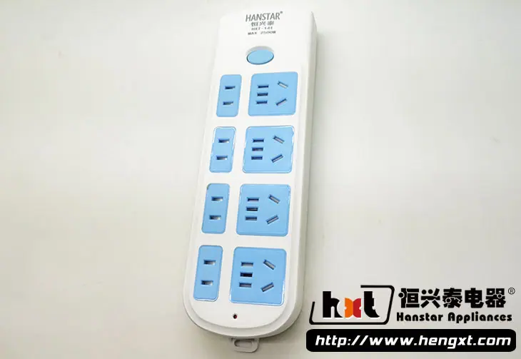 恆興泰141带开关安全门28孔插座 无线2米3米5米8米2500W连铜片