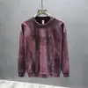 Moletom Masculino com Gola Redonda Pesada Estilo Americano Marca da Moda Outono 2024 Solto Casual Design Ins Jaqueta Tie-Dye Retrô