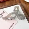 Presilha de garra plástica com laço grande na cor gelatina, presilha tubarão de alta qualidade para cabelos grossos, acessório de cabelo para coque na parte de trás da cabeça