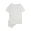 ALINDM Top de Verano de Moda Adelgazante para Mujer Tallas Grandes para Damas de Tallas Grandes, Elegante y Favorecedor, Camiseta Holgada de Manga Corta