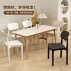 Mesa y Sillas de Comedor para el Hogar Plástico Moderno Espesado Silla de Comedor Simple Silla Taburete Cómoda para Estar Sentado Largo Silla con Respaldo Silla