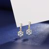 Pendientes de plata de ley S925 con circonitas de seis garras y cuerpo completo para mujer, temperamento de Corea del Sur, pendientes con personalidad que combinan con todo, aguja de plata simple, venta al por mayor para mujer