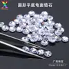 Wuzhou Pedra Preciosa Redonda Fundo Plano Superfície de Tartaruga Zircônia Atacado Redonda Branca Fundo Plano Superfície Xadrez Pedra Sintética Pedra Solta
