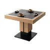 Nova mesa de jantar para hot pot estilo chinês com fogão de indução integrado, mesa e cadeiras para hot pot de laje de rocha, assentos para churrasco comercial e conjuntos de sofás feitos sob medida