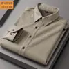 Camisa cálida para hombre Black Friday transfronteriza, manga larga otoño e invierno, forro polar, engrosada, camisa casual de negocios para hombre de comercio exterior