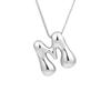 Collar Hip-Hop Plateado con Colgante de 26 Letras Inglesas de Venta Caliente en Amazon Transfronterizo Cadena para Clavícula Joyería de Venta Caliente para Mujer