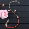 Pulseira Ano de Vida do Bebê Ouro Rosa Pulseira de Corda Vermelha Acessórios de Diamante Novos Produtos Fabricantes Aço Titânio Tecido Pequenas Joias Mulheres