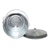 Bote de Basura Metálico Pequeño Personalizado, Cubo de Almacenamiento de Hierro Galvanizado con Tapa, Cubo de Almacenamiento de Hierro con Asa