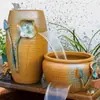 Filtro Paisajismo Juego Completo de Adornos Cerámicos para Estanques de Peces Maceta de Cerámica Tanque de Peces Antiguo Agua Circulante Piscicultura Agua Corriente Cascada