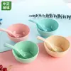 Venta al por mayor de fábrica simple portátil empujar regalo publicidad hogar Tazón de trigo hogar Cuchara caja de regalo tazón de plástico