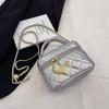 Verão Mini Bolsa Pequena Feminina 2024 Nova Moda Rômbica Portátil Feminina Bolsa Bolsa de Ombro All-match Crossbody Chain Bolsa