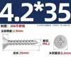 Tornillos Autorroscantes de Acero Inoxidable 304 con Cabeza Avellanada Cruzada Tornillos Autorroscantes de Cabeza Plana Tornillos para Madera Clavos Autorroscantes Roscas Autorroscantes