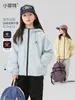 Chaqueta con capucha de invierno gruesa para niñas Little Fitter, top casual para niños mayores, abrigo de algodón cálido para niños, ropa exterior para niñas para niños mayores