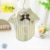Camisa de corbata de rayas refrescante CQ928 [ropa para mascotas ropa para perros ropa de primavera y verano]]