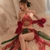 Lencería Humo Persistente Hanfu Volador de Dunhuang Banda para el Vientre Bordada Uniforme Sexy Antiguo Traje Camisón Caliente para la Noche