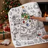 Manta para colorear de vellón sherpa para adultos y niños, de Amazon, para proyectos DIY transfronterizos, manta para colorear para regalos de Navidad