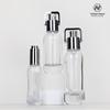 Frasco de vidro redondo reto de fundo grosso 15ml 30ml 40ml frasco de vidro bomba de pressão base líquido não pode estar vazio
