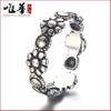 Anillo de flor Scout pastoral plata punto ciruela plata antigua anillo de girasol femenino anillo de plata tailandesa plata lisa simple hipster