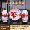 Juego de Tres Floreros Pequeños de Cerámica de Jingdezhen para Decoración de Hogar, Sala de Estar, Mueble de TV y Estante Antiguo