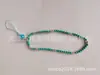 Nueva cadena de móvil bohemia colorida de cuentas de arroz y cristal, colgante de cuerda, cadena de móvil con letra personalizada