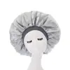 Amazon Transfronterizo Personalizado Satén Alta Elasticidad Seda Artificial Color Sólido Pañuelo para la Cabeza de Mujer Sombrero de Cuidado del Cabello de Satén con Ala Ancha