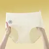 Pantaletas Jacquard Antibacterianas de Algodón Puro 10A para Niñas, Seda de Morera, Entrepierna Extendida, Sin Costuras, Tallas Grandes, Cintura Media-Alta, Bragas que se Ajustan a la Cadera