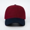 Gorra de Béisbol de Algodón Puro de Amazon Transfronteriza de Seis Piezas con Bloques de Color, Parte Superior Suave para Hombres y Mujeres, Parte Superior Suave, Rostro Pequeño, Ala Ancha, Parte Superior Profunda, Hebilla Japonesa