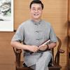 Nuevo traje Tang de manga corta para hombre, ropa de abuelo para hombre mayor, ropa de verano para papá, ropa de casa estilo chino para hombres de mediana edad y mayores