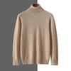 Suéter de Cachemira de Cuello Alto de Primera Línea Suéter de Cachemira Blanco Suéter de Lana Tejido Casual de Negocios para Hombre Suéter Base de Invierno