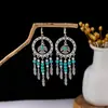Brincos de Pinha com Franjas Boêmios Transfronteiriços Europeus e Americanos Estilo Étnico Retrô Brincos Elegantes Elegantes