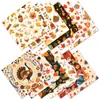 12 Folhas de Compra Direta Transfronteiriça Papel para Diário DIY Festa de Ação de Graças Material de Decoração para Festival da Colheita de Outono