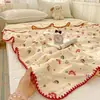 Manta de gasa de doble capa 100% algodón, manta tipo toalla, colcha, manta con forma de frijol, manta para bebé, manta para aire acondicionado, manta para siesta en la oficina
