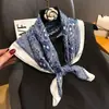 Novo lenço de moda com estampa de caju, lenço de cabeça versátil em estilo coreano para primavera e outono, lenço de gaze profissional feminino para atacado.