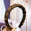 Aro para el cabello trenzado Sentido avanzado Reductor de edad Pinza para el cabello Parte superior craneal alta Rostro pequeño Aro para el cabello simple Temperamento Negro Aro para la cabeza para el cabello