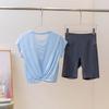 Camiseta deportiva para mujer, de secado rápido, con espalda hermosa, de manga corta, para yoga, top de malla transpirable, para correr por la mañana, blusa, traje de fitness