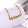 Cadena para Clavícula con Letra de Moda Transfronteriza, Collar de Alto Temperamento, Colgante con Letra Inglesa de Regalo, Diseño de Nicho, Joyería de Lujo Ligero