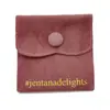Bolsa de Franela Personalizada Almacenamiento de Gemelos Bolsa de Sobre de Franela Solapa de Doble Cara de Lana Cierre a Presión Bolsa para Joyas