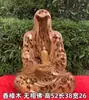 Grande Escultura em Madeira Buda Maitreya Barriga Grande Madeira Maciça Ornamentos para Sala de Estar Esculpido Guan Gong Guanyin Estátua Vermelha para Desktop