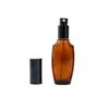 Frasco de Vidro Marrom para Óleo Essencial Frasco Conta-gotas Frasco de Essência Frasco de Solução Original Frasco Vazio Reembalado Frasco Cosmético Frasco de Óleo Essencial para Cuidados com os Cabelos